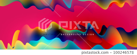 Waves with liquid colors dynamic abstract background for covers, templates, flyers, placards, brochures, banners 100246578