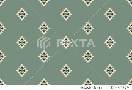 Ethnic seamless pattern. Vector geometric Tribal African Indian traditional embroidery background, Bohemian fashion. Ikat fabric carpet batik ornament chevron textile decoration, wallpaper folklore st Ethnic seamless pattern. Vector geometric Tribal African Indian traditional embroidery background, Bohemian fashion. Ikat fabric carpet batik ornament chevron textile decoration, wallpaper folklore st 100247879