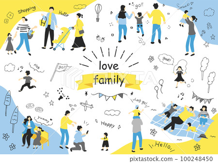 家庭育兒插畫素材合集 100248450