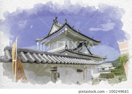 Watercolor-style Maizuru Park, Tanabe Castle Ruins, Sumiyagura, Maizuru City, Kyoto Prefecture Watercolor-style Maizuru Park, Tanabe Castle Ruins, Sumiyagura, Maizuru City, Kyoto Prefecture 100249681