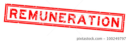 Grunge red remuneration word square rubber seal stamp on white background Grunge red remuneration word square rubber seal stamp on white background 100249797