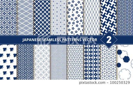 Japanese pattern seamless transparent pattern set 2 Japanese pattern seamless transparent pattern set 2 100250329