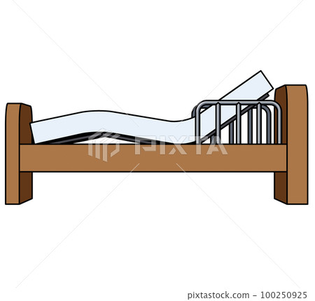 Illustration next to a nursing bed Illustration next to a nursing bed 100250925