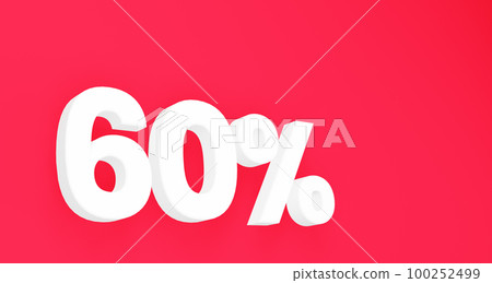 Red 3d numbers on white isolated background. Red 3d numbers on white isolated background. 100252499