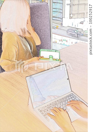 illustration color business contract 3 illustration color business contract 3 100252917