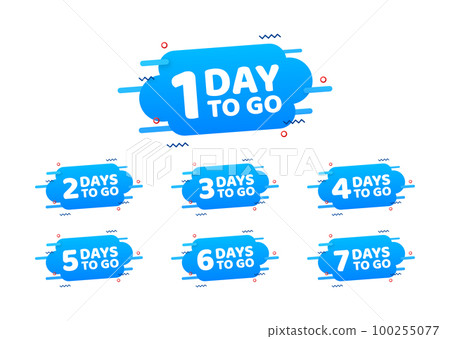 Days countdown. Days to go 1 2 3 4 5 6 7 8 9 10. The days left badges set. Product limited promo 100255077