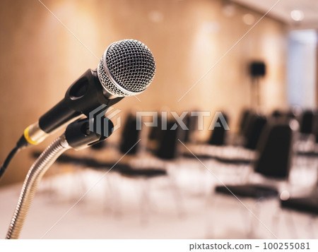Microphone in Conference Seminar room Business Meeting Event  100255081