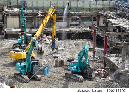 建築拆遷施工現場 建築拆遷施工現場 100255102