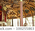 Beautiful interior of Toshimaen Carousel Eldorado in spring 2020 100255863