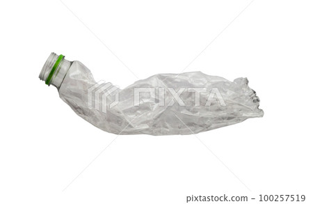 recycled plastic bottle isolated on white background 100257519