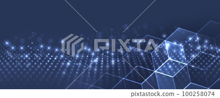 Quantum processing. Deep learning artificial intelligence. Future new technology for business or science presentation Quantum processing. Deep learning artificial intelligence. Future new technology for business or science presentation 100258074