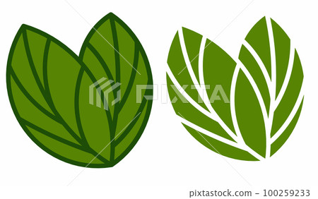 Set green leave for eco symbol, icon, print Set green leave for eco symbol, icon, print 100259233