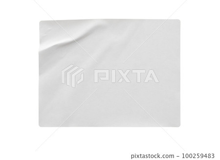 Paper sticker label isolated on white background Paper sticker label isolated on white background 100259483