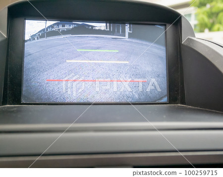 Car rear view video camera screen monitor display Car rear view video camera screen monitor display 100259715