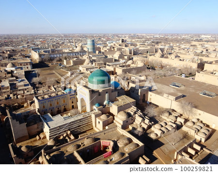 [Uzbekistan] Cityscape of Ichan Kala seen from Islam Khoja Minaret (Khiva) 100259821