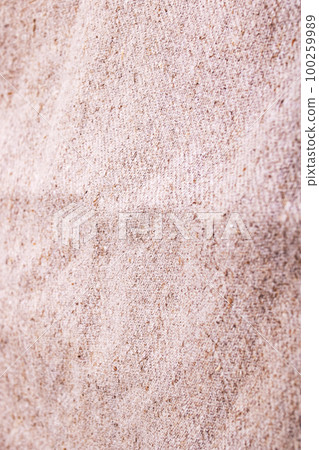 Gray burlap cloth closeup, background or texture 100259989