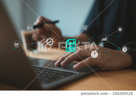 Risk management strategy plan for finance, investment, internet business technology concept. Risk management strategy plan for finance, investment, internet business technology concept. 100260528