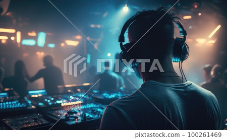 DJ in a nightclub created with generative AI technology 100261469
