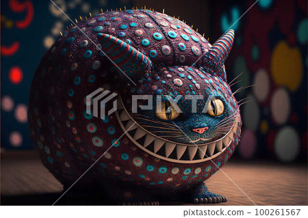 Cheshire cat created with generative AI technology Cheshire cat created with generative AI technology 100261567