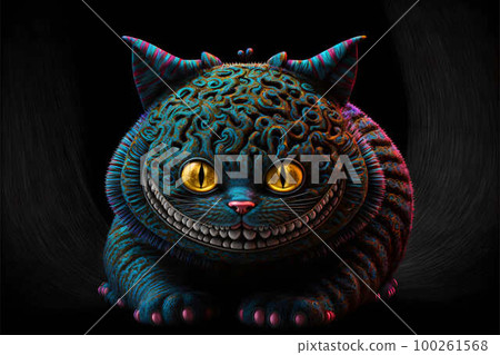 Cheshire cat created with generative AI technology Cheshire cat created with generative AI technology 100261568
