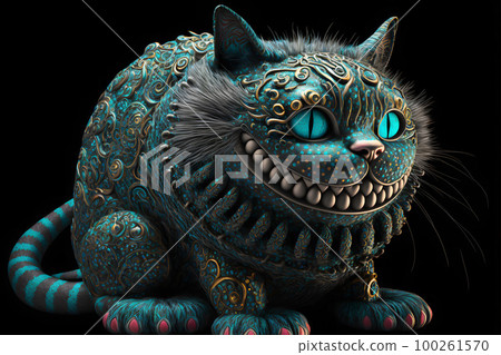 Cheshire cat created with generative AI technology 100261570