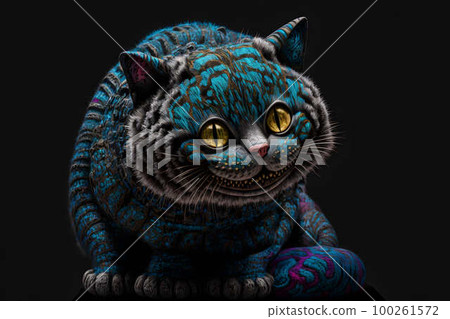 Cheshire cat created with generative AI technology Cheshire cat created with generative AI technology 100261572