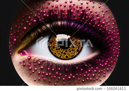 viva magenta eye created with generative AI technology 100261811