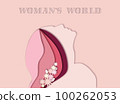 the flat paper cut silhouette of a woman with long hair the flat paper cut silhouette of a woman with long hair 100262053
