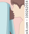 the faceless kissing couple of girl with the dark skin and blue long hair and the boy with light skin and brown hair the faceless kissing couple of girl with the dark skin and blue long hair and the boy with light skin and brown hair 100262054