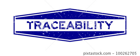 Grunge blue traceability word hexagon rubber seal stamp on white background Grunge blue traceability word hexagon rubber seal stamp on white background 100262705