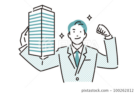 Business person male who supports the company 100262812