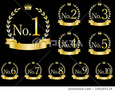 Set of english ranking icons 100264114