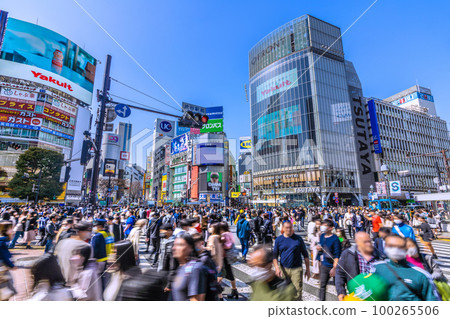 日本東京城市景觀 3.11 ......澀谷人流量大。鳴香解除詛咒...戴口罩是個人決定13天=11天 100265506