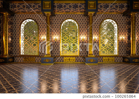 3D rendering of the hall in a classic style. Classic interior 100265864