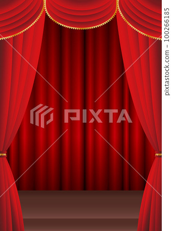 紅色幕布 紅色幕布 舞台用紅色幕布垂直 紅色幕布 紅色幕布 舞台用紅色幕布垂直 100266185
