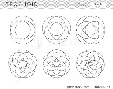 擺線簡約風格設計set_005 100268231