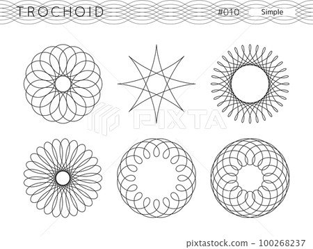 Trochoid simple style design set_010 100268237