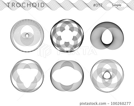 Trochoid simple style design set_017 100268277