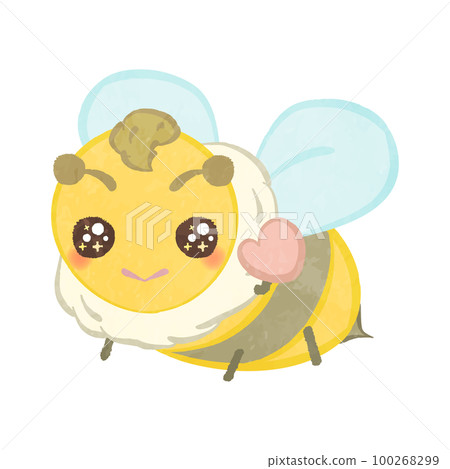 眼睛閃閃發光的可愛蜜蜂 100268299