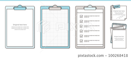 binder; clipboard; memo illustration frame set binder; clipboard; memo illustration frame set 100268418