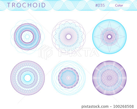 Trochoid color style design set_035 Trochoid color style design set_035 100268508