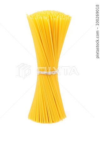 Uncooked pasta spaghetti macaroni Uncooked pasta spaghetti macaroni 100269018