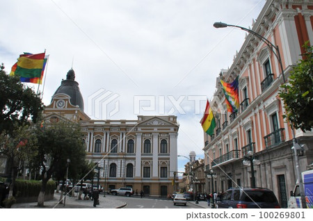 Bolivia, La Paz, Plaza Murillo, Capitol, Presidential Palace 100269801