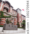 Tokyo station and stone monument 100270944