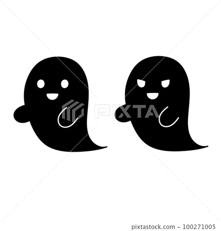 Simple black ghost Halloween multiple 100271005
