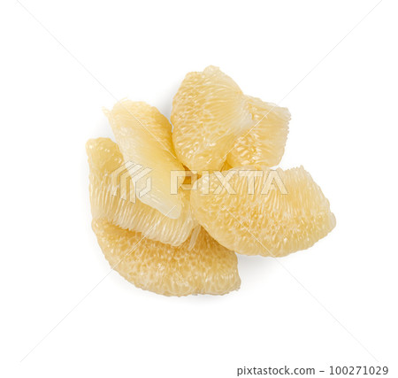 Pomelo Fruit Pieces Isolated on White, Big Yellow Grapefruit Pulp, Healthy Diet Pummelo Pomelo Fruit Pieces Isolated on White, Big Yellow Grapefruit Pulp, Healthy Diet Pummelo 100271029