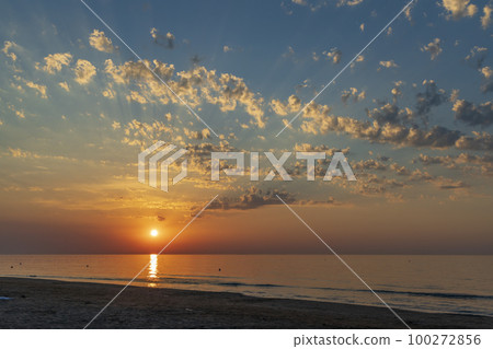 Sunset in Rodi Garganico, National park Gargano, Apulia, Italy 100272856