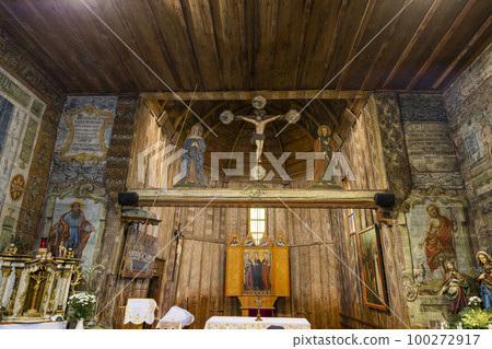 Roman catholic church of Saint-Francis of Assisi, UNESCO site, Hervartov near Bardejov, Slovakia 100272917