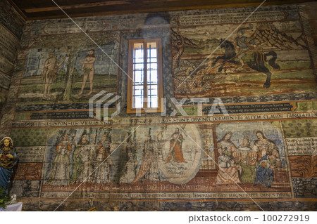 Roman catholic church of Saint-Francis of Assisi, UNESCO site, Hervartov near Bardejov, Slovakia 100272919