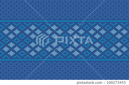 Design knit pattern vector, Cross stitch ethnic geometric background, Embroidery abstract beautiful style Design knit pattern vector, Cross stitch ethnic geometric background, Embroidery abstract beautiful style 100273455